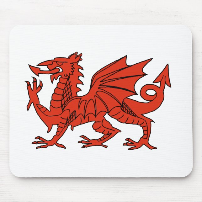 Red Dragon Mouse Pad (Front)
