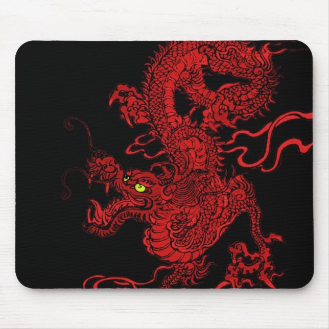 Red Dragon Mouse Pad (Front)