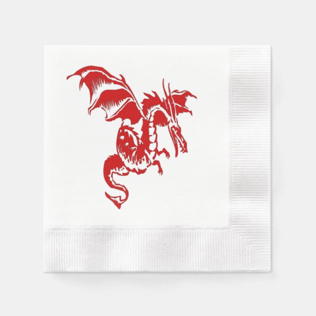 Red Dragon Napkin (Front)