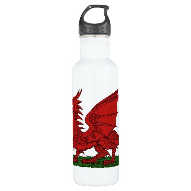 Red Dragon of Wales 710 Ml Water Bottle (Front)