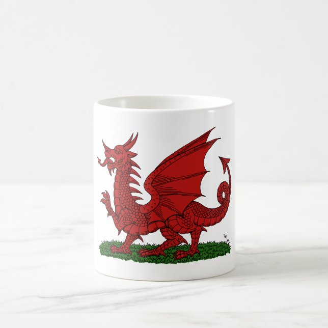 Red Dragon of Wales Coffee Mug (Center)