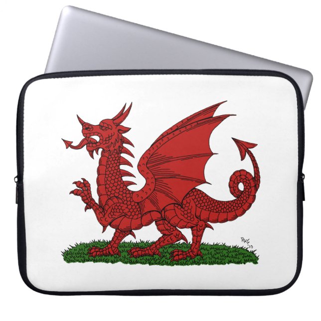 Red Dragon of Wales Laptop Sleeve (Front)