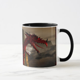 Red Dragon On Mountain Mug