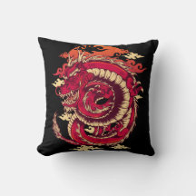 Red dragon oriental culture symbol