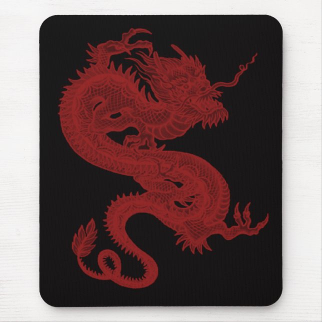Red Dragon Pendragon Mouse Pad (Front)