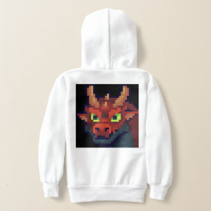 Red Dragon pixel art hoodie