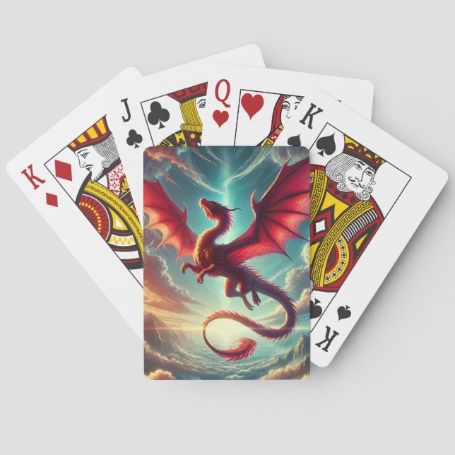 Red Dragon Playing Cards (Back)