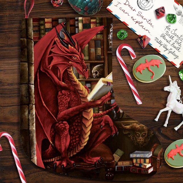 Red Dragon Podcast Fantasy Large Christmas Stocking (Creator Uploaded)
