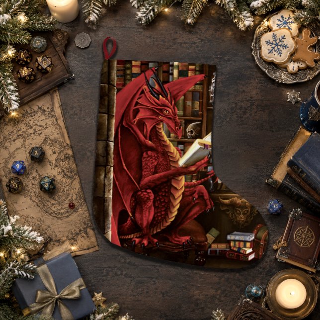 Red Dragon Podcast Fantasy Large Christmas Stocking (Creator Uploaded)