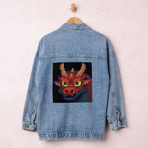 Red Dragon, Red Dragon, Pixel Arts Denim Jacket