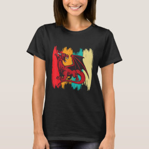 Red Dragon Retro Mythology Middle Ages Knights T-Shirt