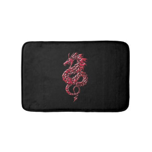Red Dragon Rising Bath Mat