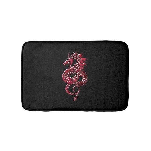 Red Dragon Rising Bath Mat (Front)