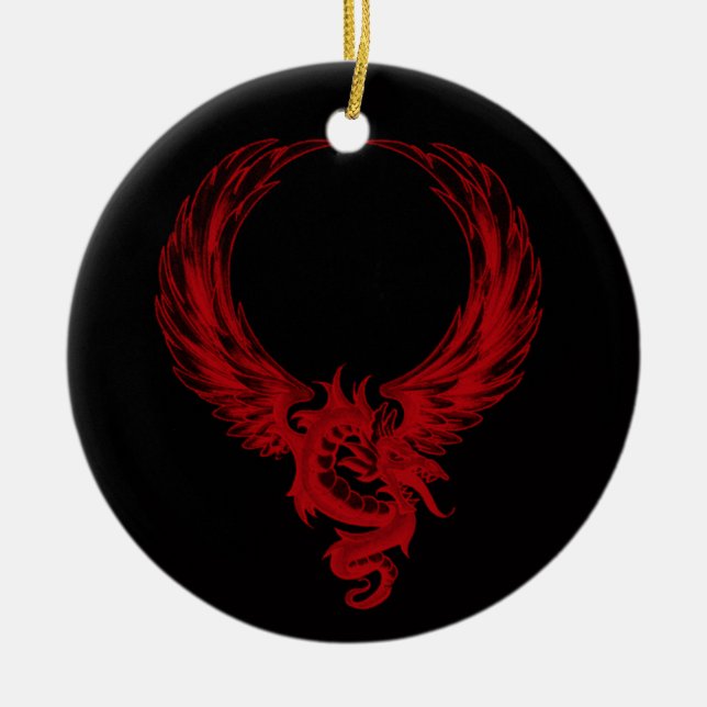 Red Dragon Ryuu Ornament (Front)