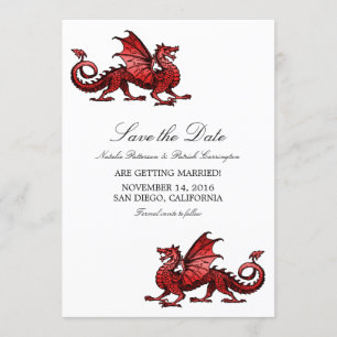 Red Dragon Save the Date Invite