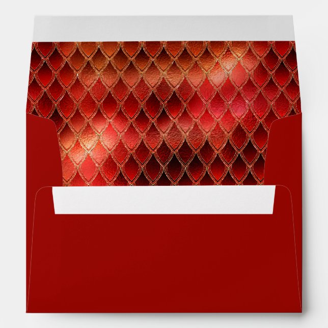 Red Dragon Scales Envelope (Back (Bottom))