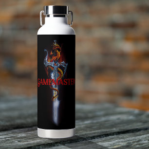 Red Dragon Sword Fantasy Water Bottle