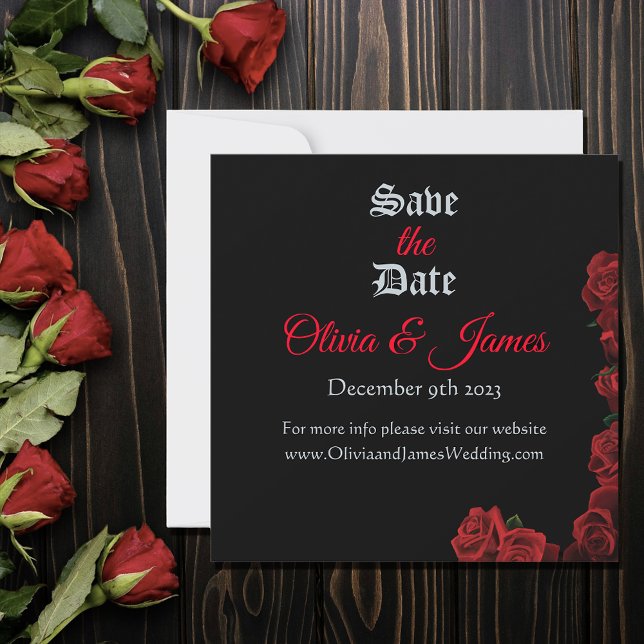 Red Dragon Sword Roses Invitation (Creator Uploaded)
