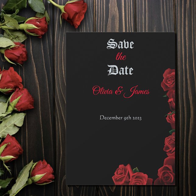 Red Dragon Sword Roses Invitation (Creator Uploaded)