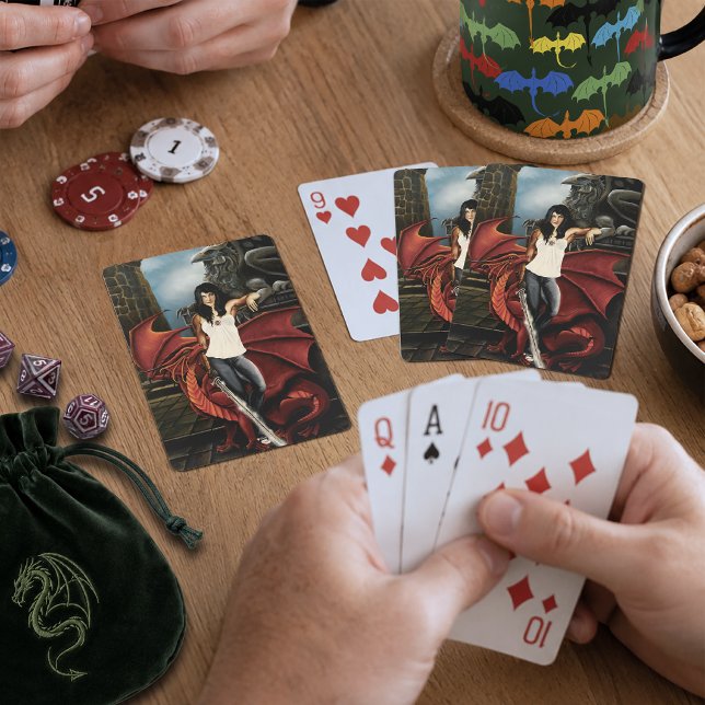Red Dragon Urban Fantasy Playing Cards (Creator Uploaded)
