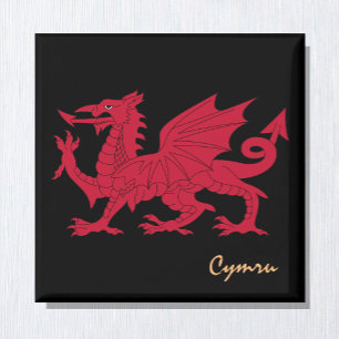 Red Dragon & Wales, Welsh Flag / Cymru Magnet