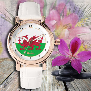 Red Dragon watch, Wales fashion, Welsh Flag Watch