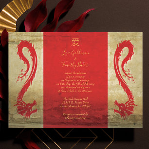 Red Dragon Wedding Invitations