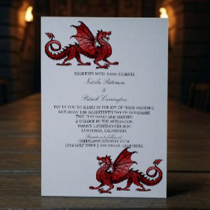 Red Dragon Wedding Invite