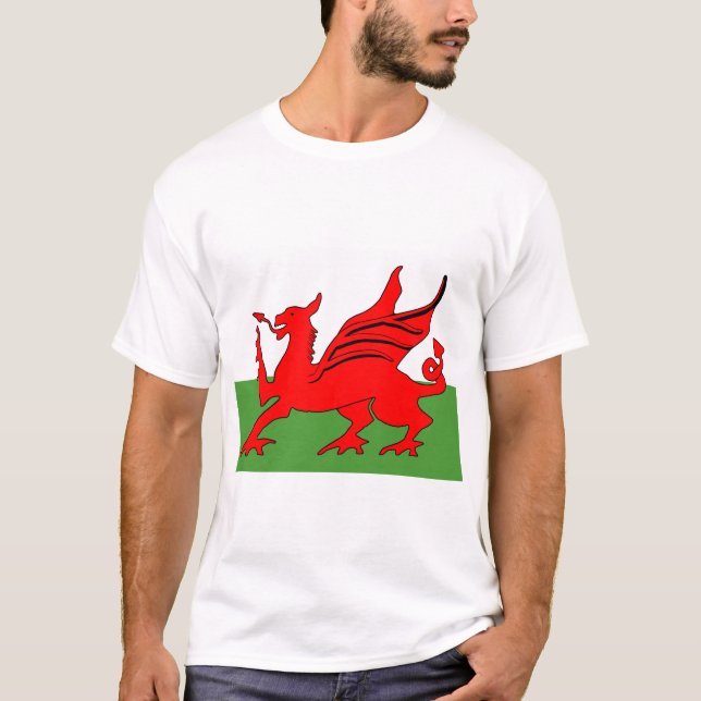 Red dragon Welsh flag T-Shirt (Front)