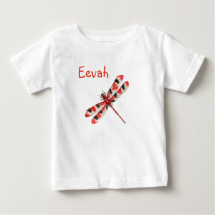 Red Dragonfly Custom Name Shirt