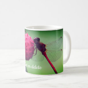 Red Dragonfly Nature Personalized Coffee Mug