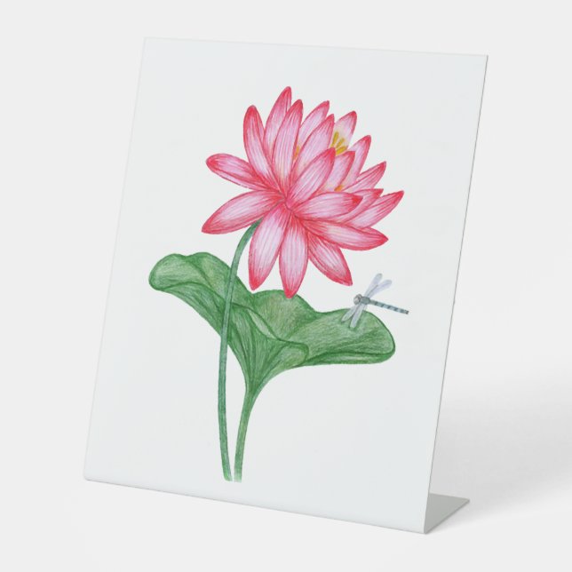 red dragonfly  pedestal sign (Front)