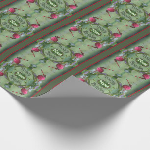 Red Dragonfly Personalised Birthday Wrapping Paper