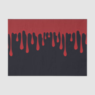 Red Dripping Blood Drips Halloween Party Tissue Paper
