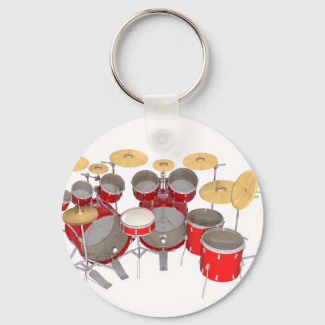 Red Drum Kit: 10 Piece: Key Ring (Front)