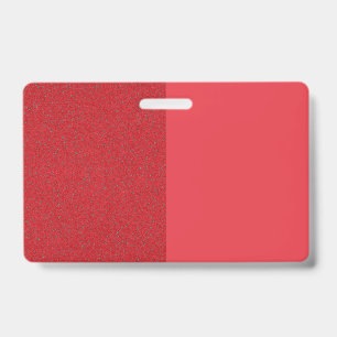 Red Dual-Tone Vertical Split Badge – Customisable ID Badge