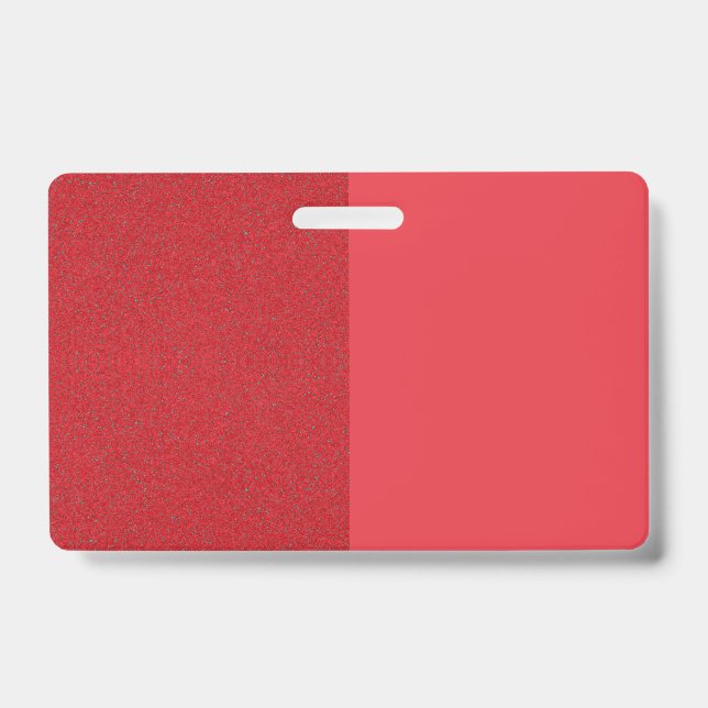 Red Dual-Tone Vertical Split Badge – Customisable ID Badge (Front)