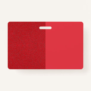 Red Dual-Tone Vertical Split Badge – Customizable ID Badge