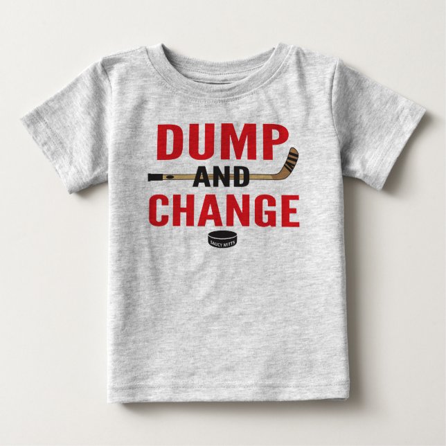 Red Dump and Change Hockey Baby Baby T-Shirt (Front)