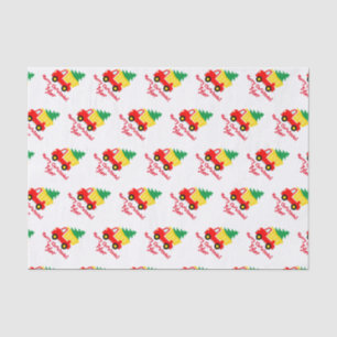 Red dump truck personalised kids' Christmas Tissue Paper