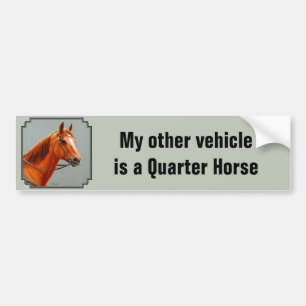 Red Dun Chestnut Sorrel Western Quarter Horse Bumper Sticker