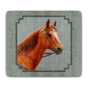Red Dun Chestnut Sorrel Western Quarter Horse Cutting Board