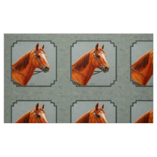 Red Dun Chestnut Sorrel Western Quarter Horse Fabric