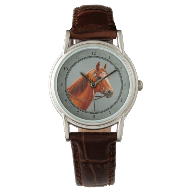 Red Dun Chestnut Sorrel Western Quarter Horse Watch (Front)