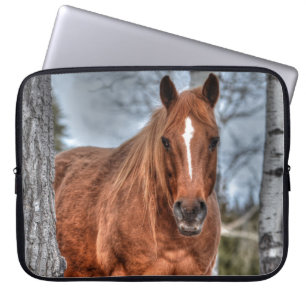Red Dun Ranch Horse Animal-lover Photo Laptop Sleeve