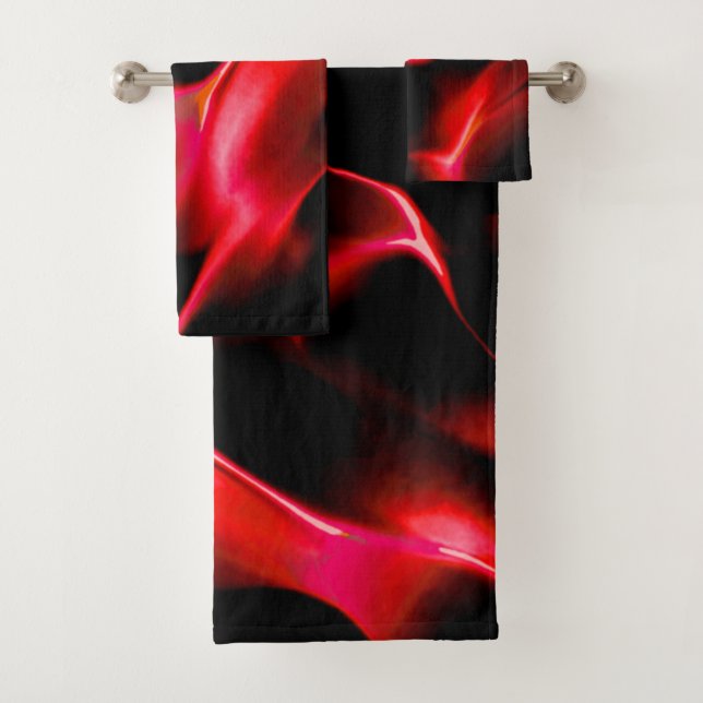 Red dunes under night darkness bath towel set (Insitu)