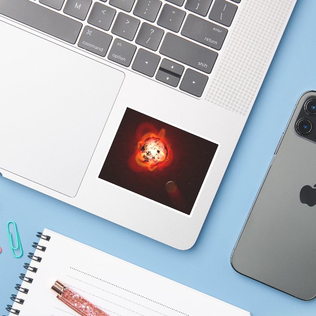 Red Dwarf Star Orbited By A Hypothetical Exoplanet (Laptop w/ iPhone)