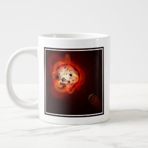 Red Dwarf Star Orbited By A Hypothetical Exoplanet Large Coffee Mug