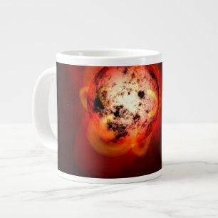 Red Dwarf Star Orbited By A Hypothetical Exoplanet Large Coffee Mug
