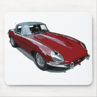 Red E Type Roadster Mouse Pad